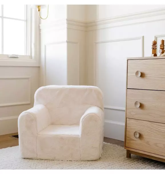 Snuggle Up Faux Fur Chair Cream