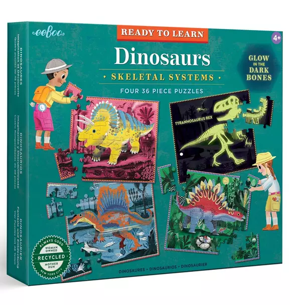 Dinosaurs Ready to Learn 36 Piece 4 Puzzle Set