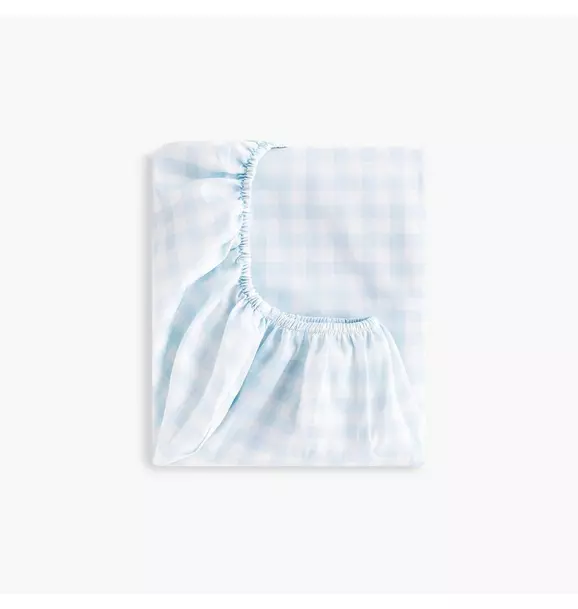 Picnic Gingham Changing Pad Cover- Blue