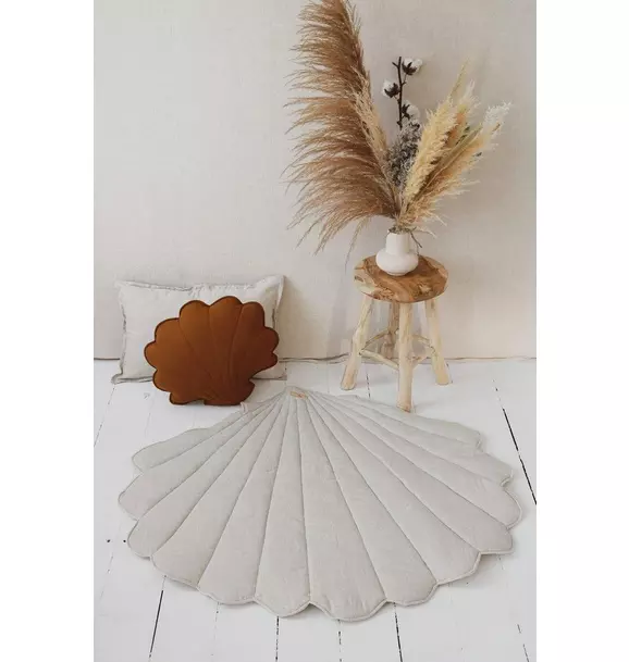 Linen “Sand” Shell Mat