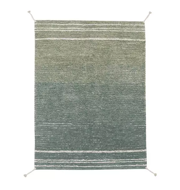 Reversible Washable Rug Twin Vintage Blue