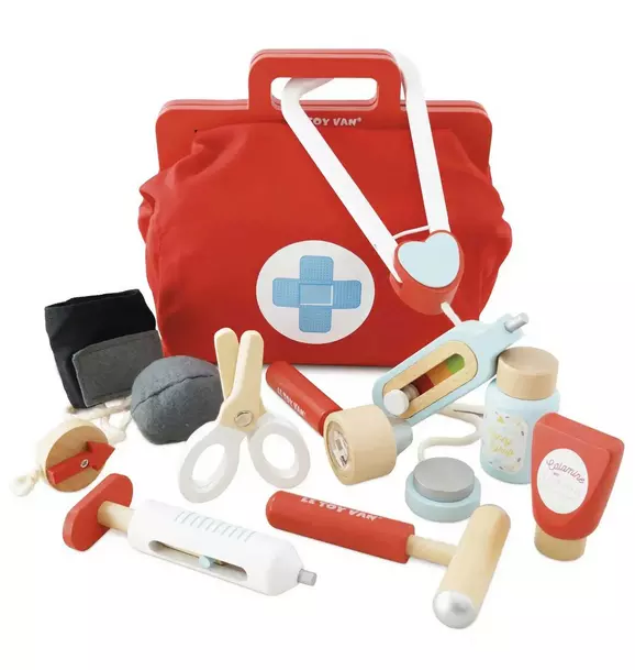 Vintage Doctor Roleplay Wooden Kit - 10 Piece