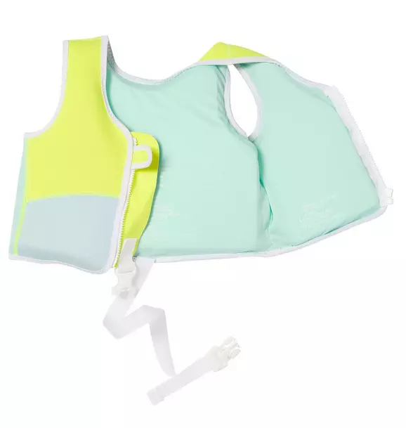 Kids Swim Vest: Aqua Neon Yellow (Age 2-3)