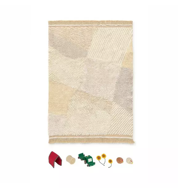 Washable Play Rug Farm Fields