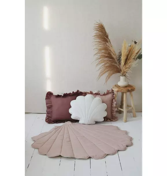 Linen “Powder Pink” Shell Mat