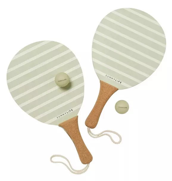 Vintage Beach Paddles: La Palma Sage Stripe
