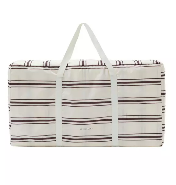 The Lounger Chair: Charcoal Stripe