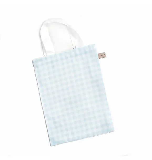 Picnic Gingham Crib Sheet - Blue