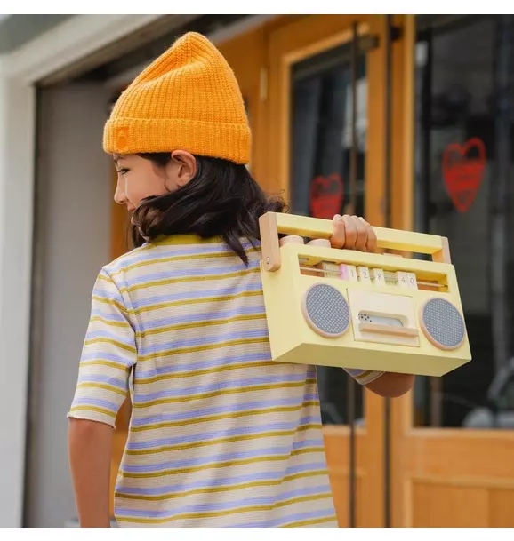 Retro Tape Recorder Boombox - Yellow