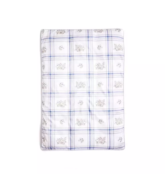 Fleur + Stripe Toddler Duvet Set - Ivory