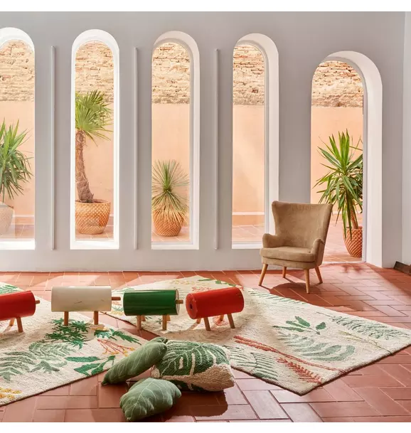 Washable Rug Botanic Plants