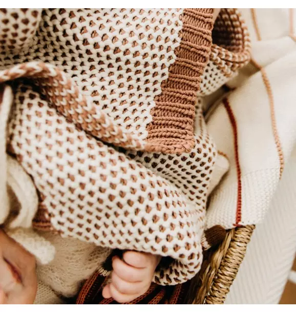 Honeycomb Blush Baby Blanket