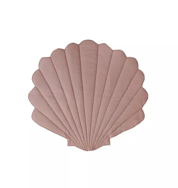 “Powder Frills” Teepee Tent with Frills and "Powder Pink" Shell Mat Set