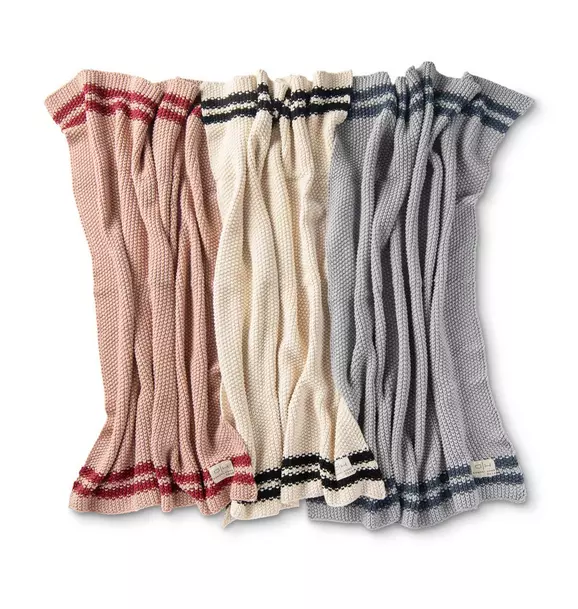 Marici Cool Blue Striped Baby Blanket