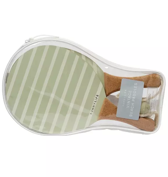 Vintage Beach Paddles: La Palma Sage Stripe