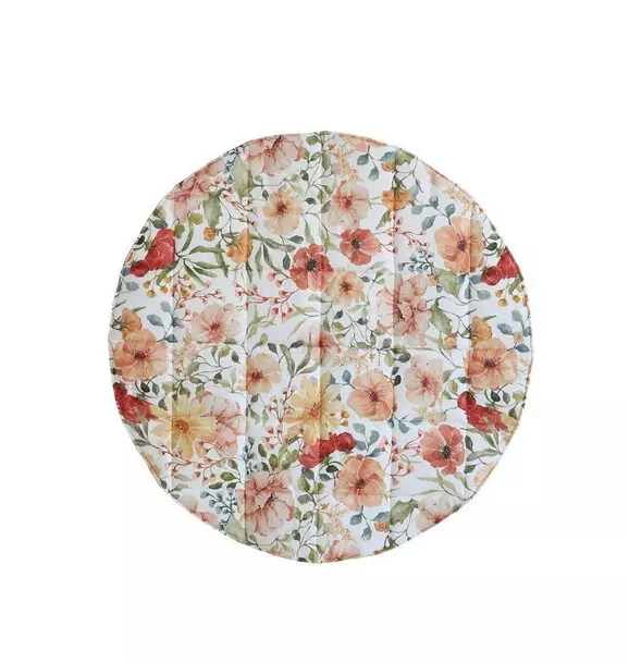 “Flower Power” Round Cotton Mat