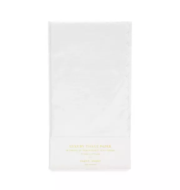 White Scallop Tissue Paper