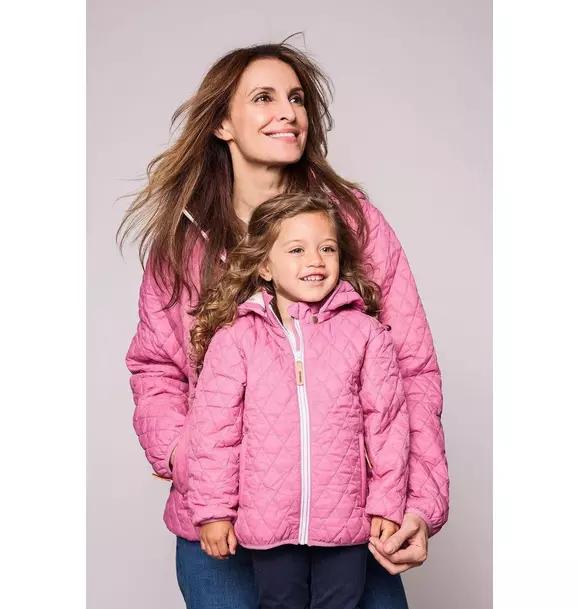 Rose Pink Quilted Puffer Coat
