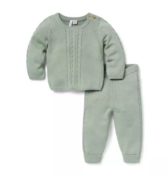 Baby Cable Knit Matching Set