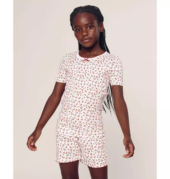 Kid's Pima Snug Fit Short Set in Cherry Orchard
