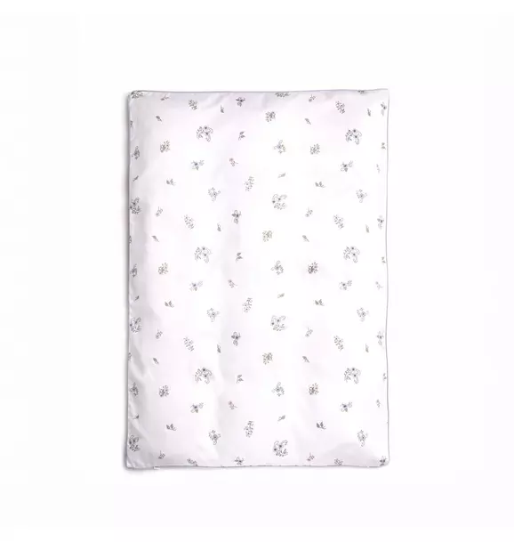 Fleur + Stripe Baby Duvet Set - Ivory