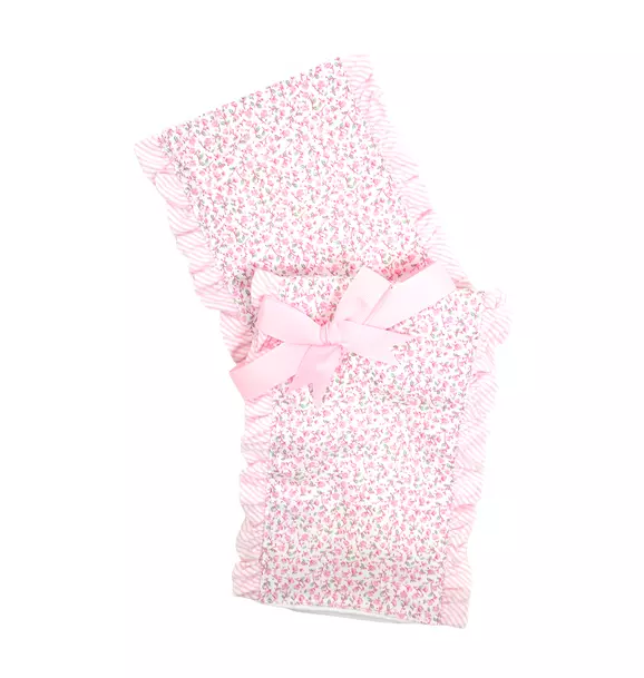Ballet Floral Fancy Fabric Burp Coth