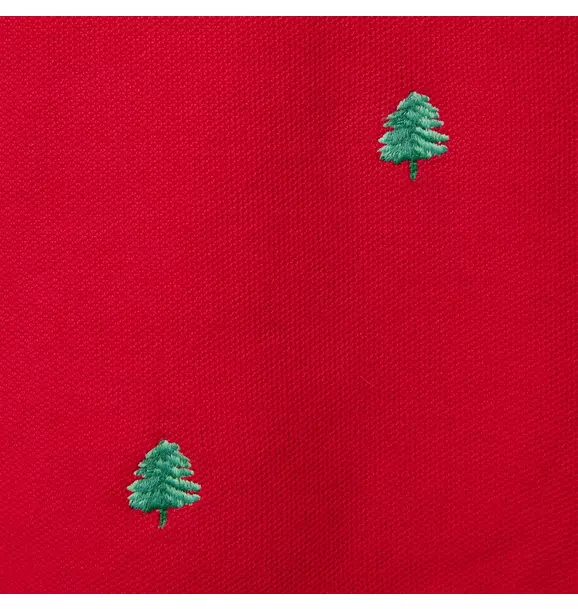 Embroidered Tree Pique Polo