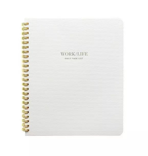 Work/Life Notebook, Grey Stripe