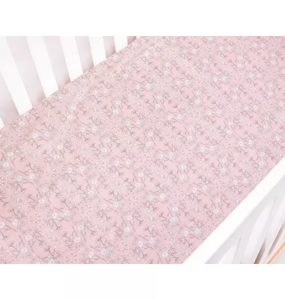 Bird's Song Crib Sheet - Pink