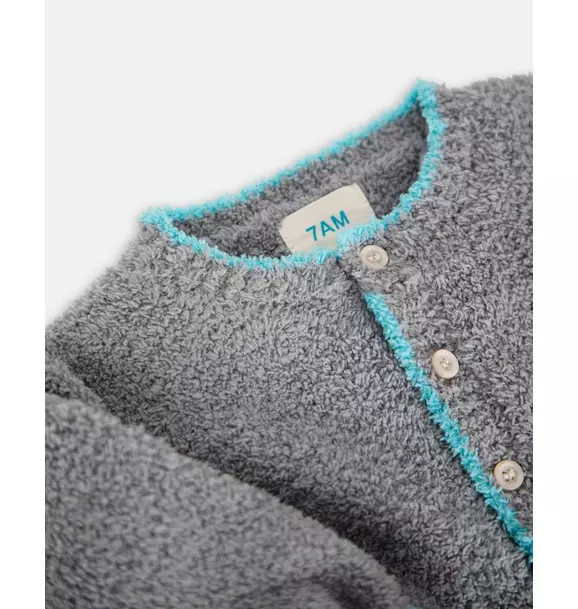 Boxy Longsleeve Jumpsuit Fuzzy - Gris