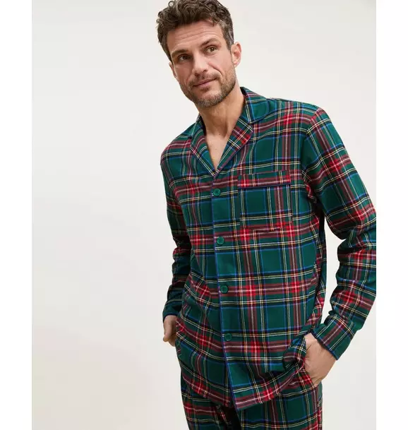 Men's Brushed Twill Pajama Set in Kensington Tartan