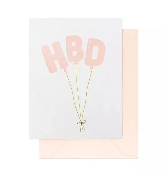 HBD Balloons Greeting Card