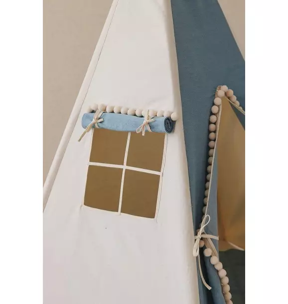 “Jeans” Teepee Tent with Pompoms