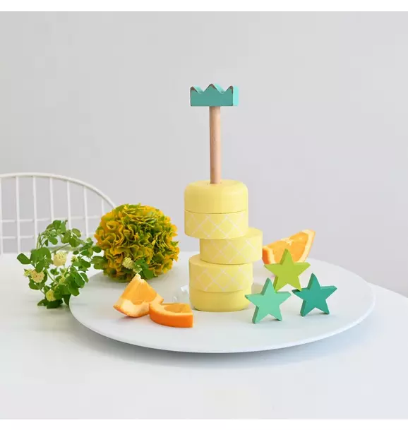 Pineapple Topple Game & Stacker - Yellow
