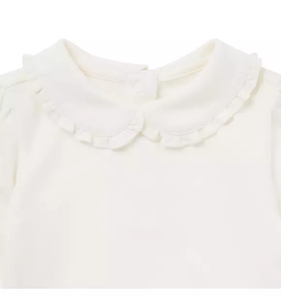 Baby Ruffle Trim Collar Bodysuit