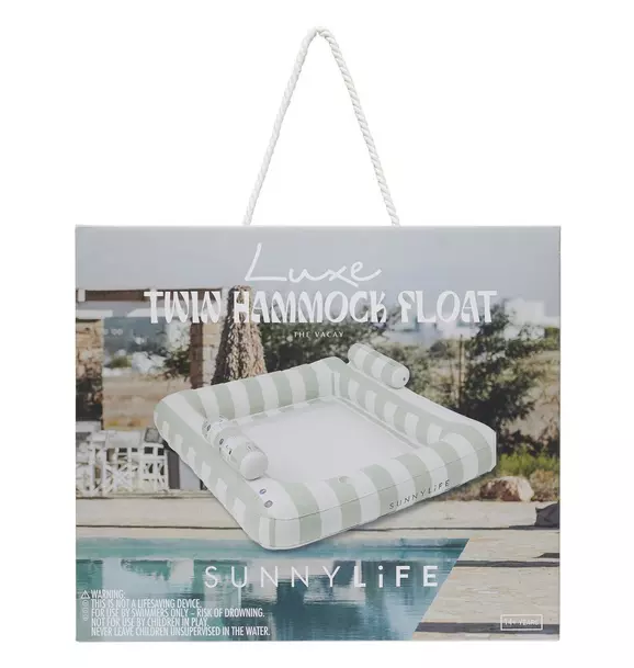Luxe Twin Hammock Float: Vacay Soft Olive