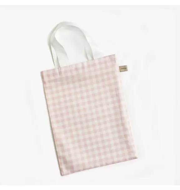 Picnic Gingham Crib Sheet - Pink