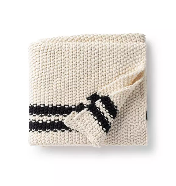 Marici Black Striped Baby Blanket