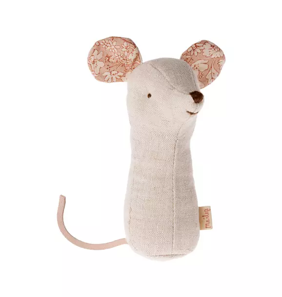 Lullaby Friend Rattles, Mouse - Natural