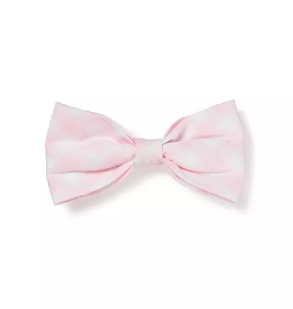 Pink Gingham Dog Bow Tie
