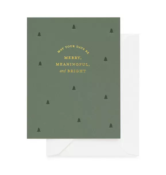 Merry Meaningful and Bright Holiday Card