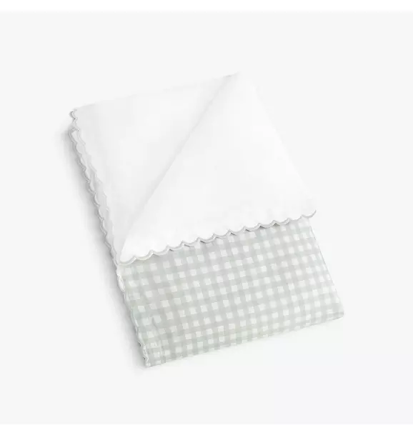 Picnic Gingham Baby Duvet Set- Green
