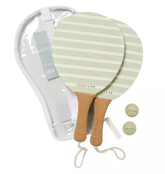 Vintage Beach Paddles: La Palma Sage Stripe