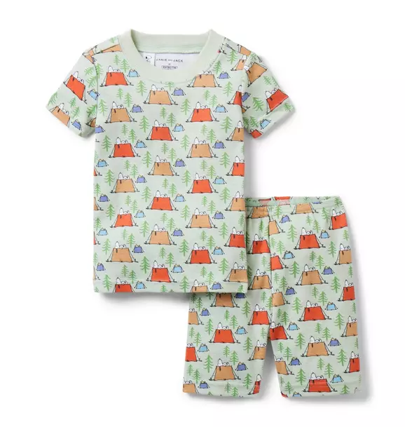 Good Night Short Pajama In Peanuts Snoopy Camp