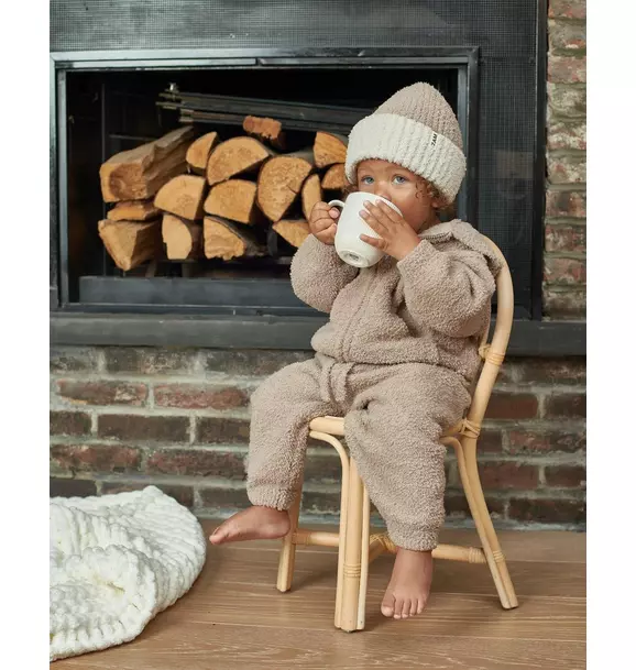 Boxy Lounge Pants Fuzzy - Taupe