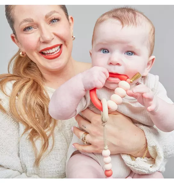 Rose Arch Ring Teether + Clip Set