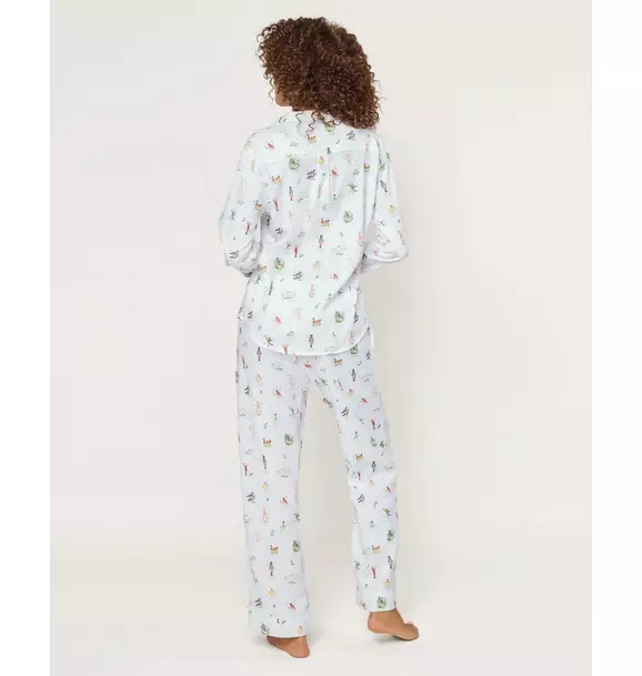 Women's Twill Pajama Set in 12 Days of Christmas