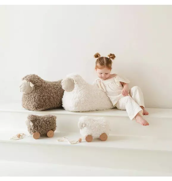 Baa Baa Sheep Cream Pouf