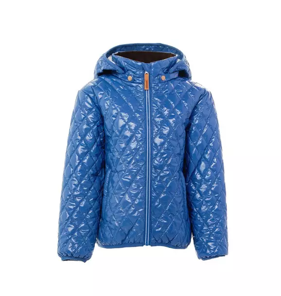 Women's - Shiny Mountain Blue Quilted Puffer Coat
