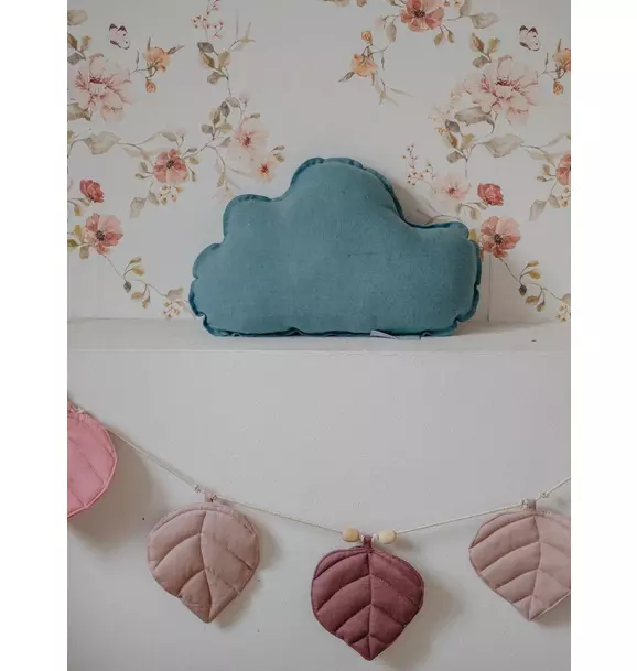 Linen “Eye of the Sea” Cloud Pillow